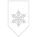 Unconditional Love Snowflake Rhinestone Bandana White Small UN849104